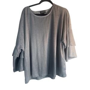 Liz Claiborne gray 3/4 sleeves women knit size XXL NWOT